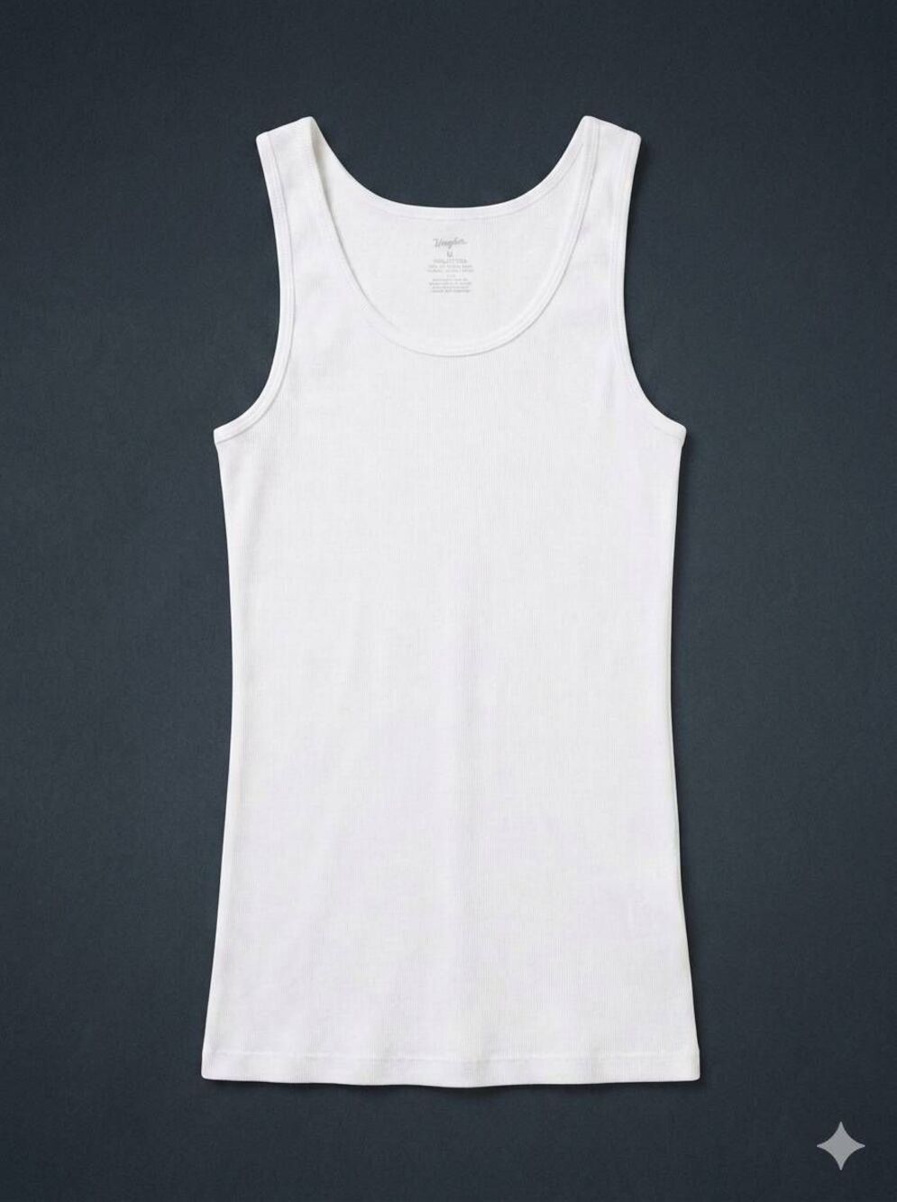 💜White Classic Scoop Neck Sleeveless Top Small